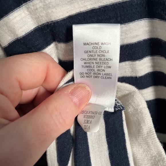 Men’s Banana Republic Long Sleeve Striped Hooded T-shirt, Navy and WhiteXXL - Picture 9 of 10